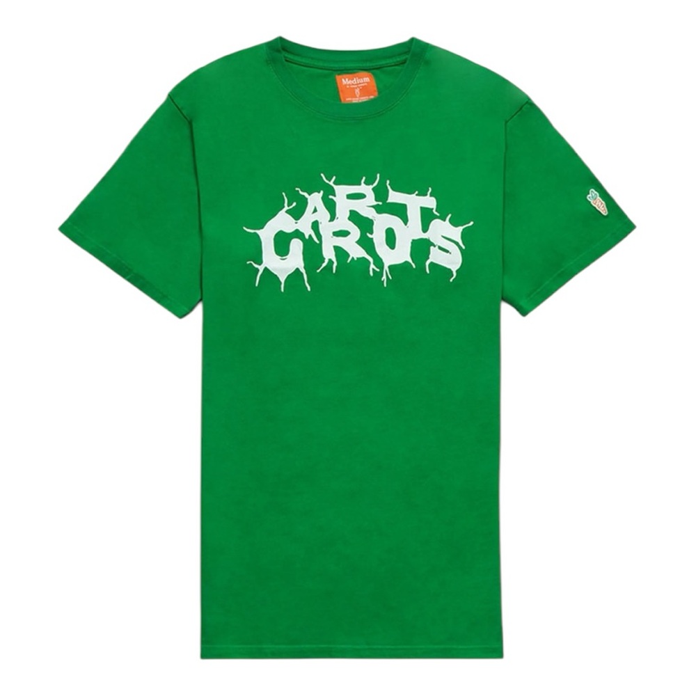 Anwar Carrots Digger Logo Green Tee T-Shirt in 100% Cotton Size Large